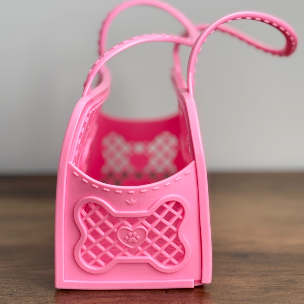 DISNEY PRINCESS Pink Puppy Dog Carrier Bag Purse Hard Plastic Jakk's Pacific - Picture 5 of 8